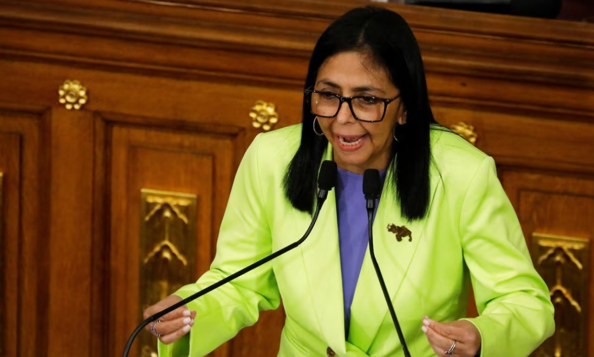 Tổng thống lâm thời Venezuela Delcy Rodríguez. Ảnh: Reuters