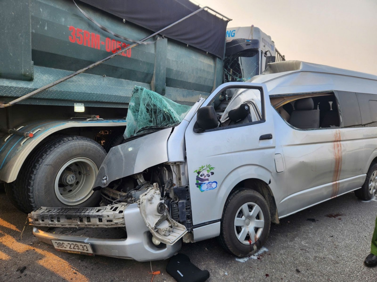 Hiện trường vụ tai nạn giao thông.