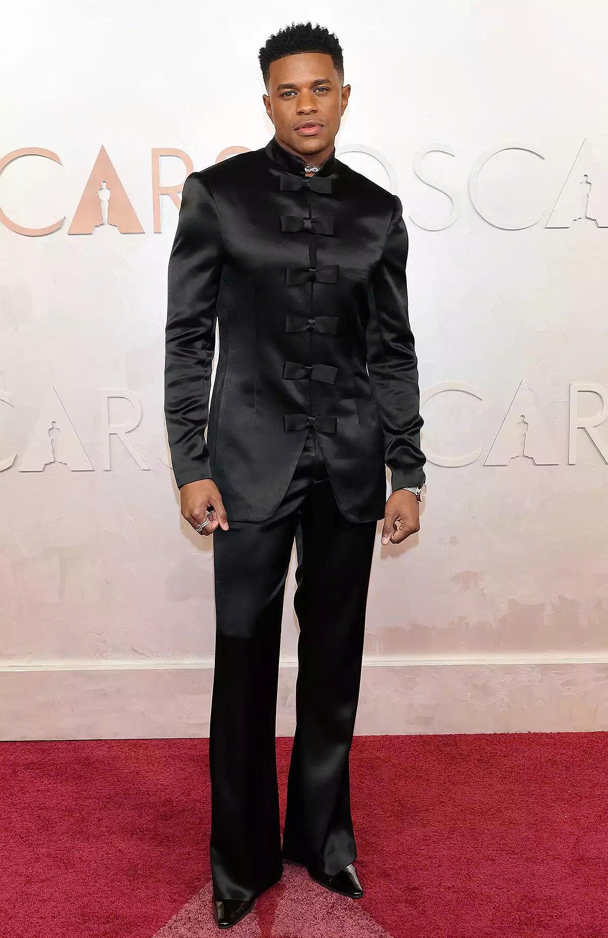 Jeremy Pope tham dự Lễ trao giải Oscar thường niên lần thứ 97 tại Nhà hát Dolby vào ngày 02 tháng 3 năm 2025 tại Hollywood, California.
