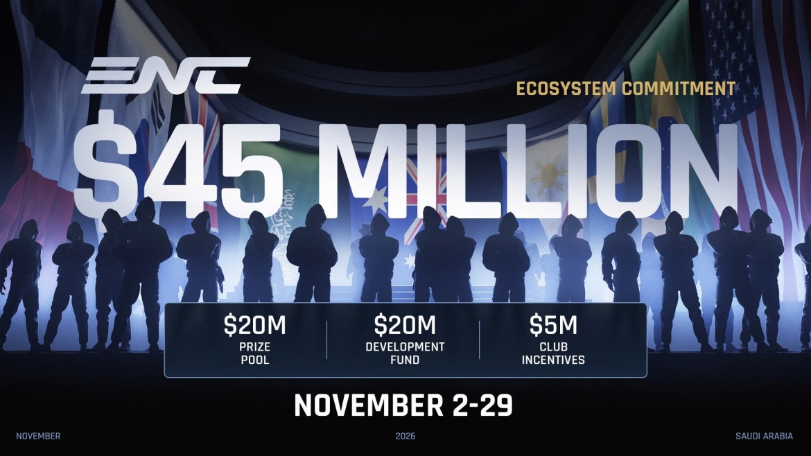 eSports World Cup Foundation chốt quỹ giải thưởng 45 triệu USD cho giải đấu eSports Nations Cup 2026 (ENC) đầu tiên
