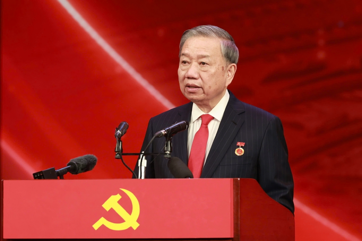 Tổng Bí thư Tô Lâm phát biểu tại buổi lễ (ảnh: Tuấn Minh)