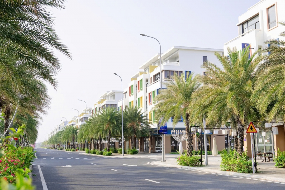 Một góc phố sinh động hiện hữu trong lòng Meyhomes Capital Phú Quốc