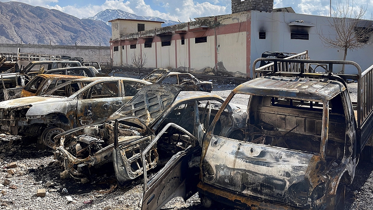 Hiện trường một vụ tấn công vào đồn cảnh sát do phiến quân tiến hành ở thành phố Quetta, thủ phủ tỉnh Balochistan ngày 1/2 (Ảnh: Reuters)