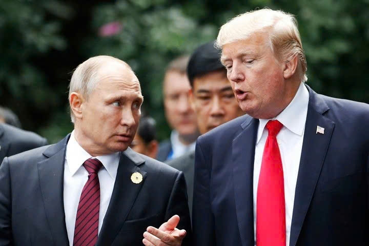 Tổng thống Nga Vladimir Putin và Tổng thống Mỹ Donald Trump. Ảnh: Reuters