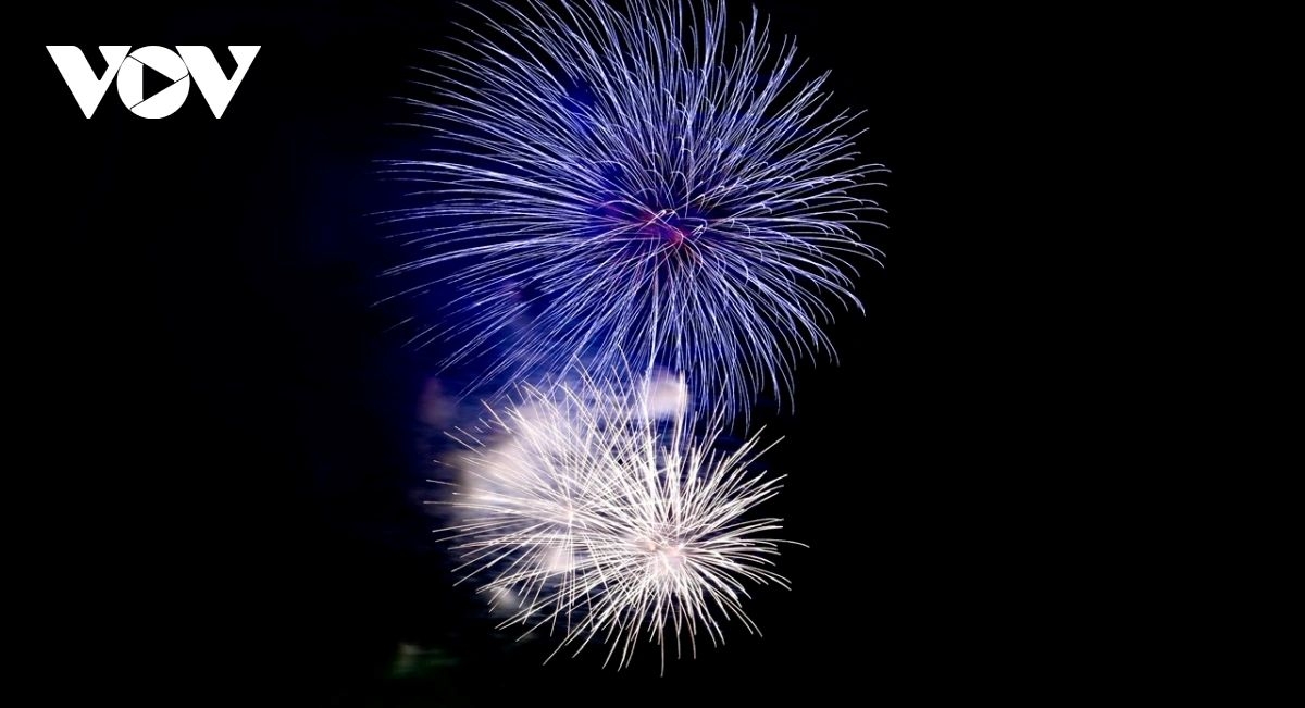 As fireworks light up the sky, cheers echo through the crowd. Many pause to record the spectacle, sharing messages of hope and renewal as they welcome the new year.