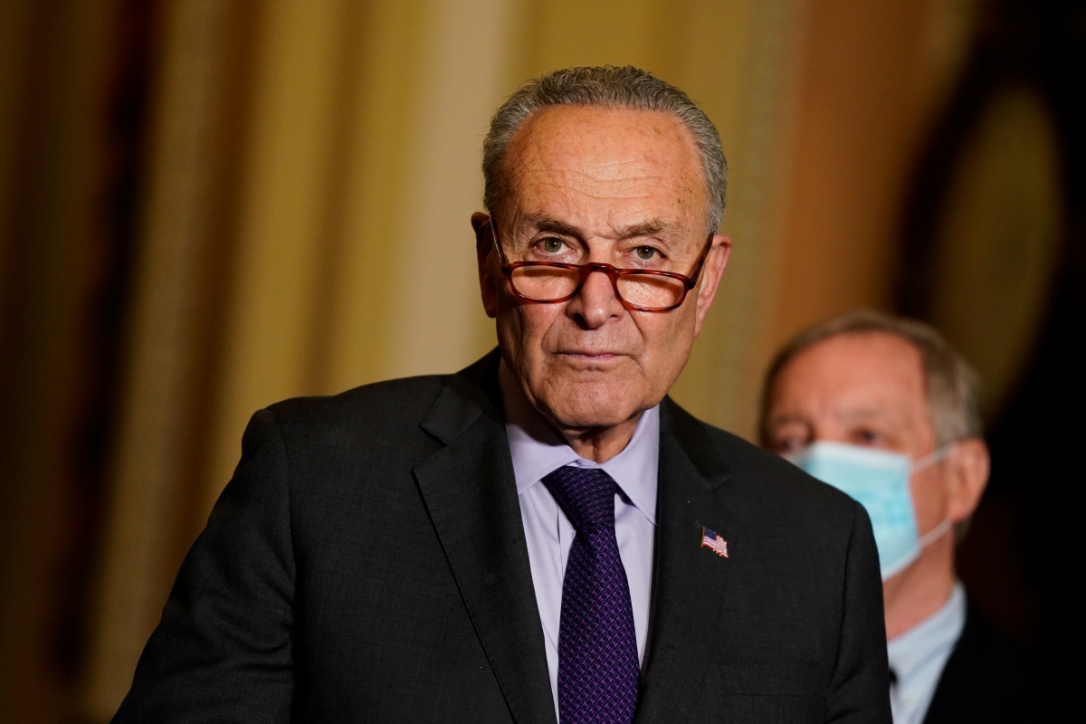 Lãnh đạo phe thiểu số tại Thượng viện Chuck Schumer. Ảnh: Reuters