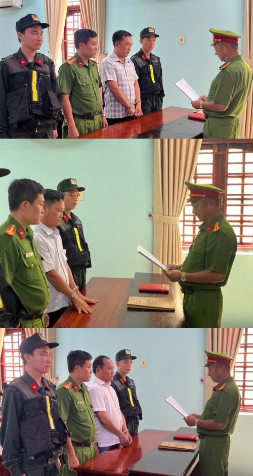 Ba bị can thời điểm bị khởi tố. (Ảnh: CACC)