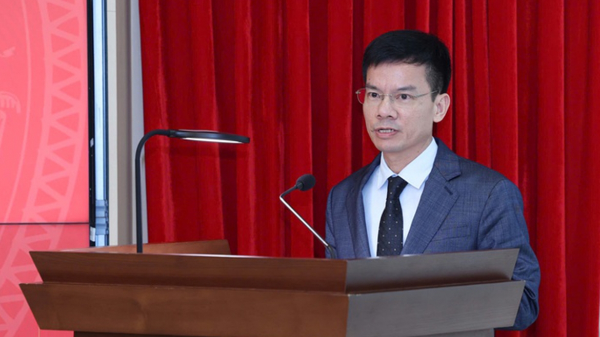 Tân Giám đốc Sở Nông nghiệp và Môi trường Hà Nội Bùi Duy Cường phát biểu nhận nhiệm vụ