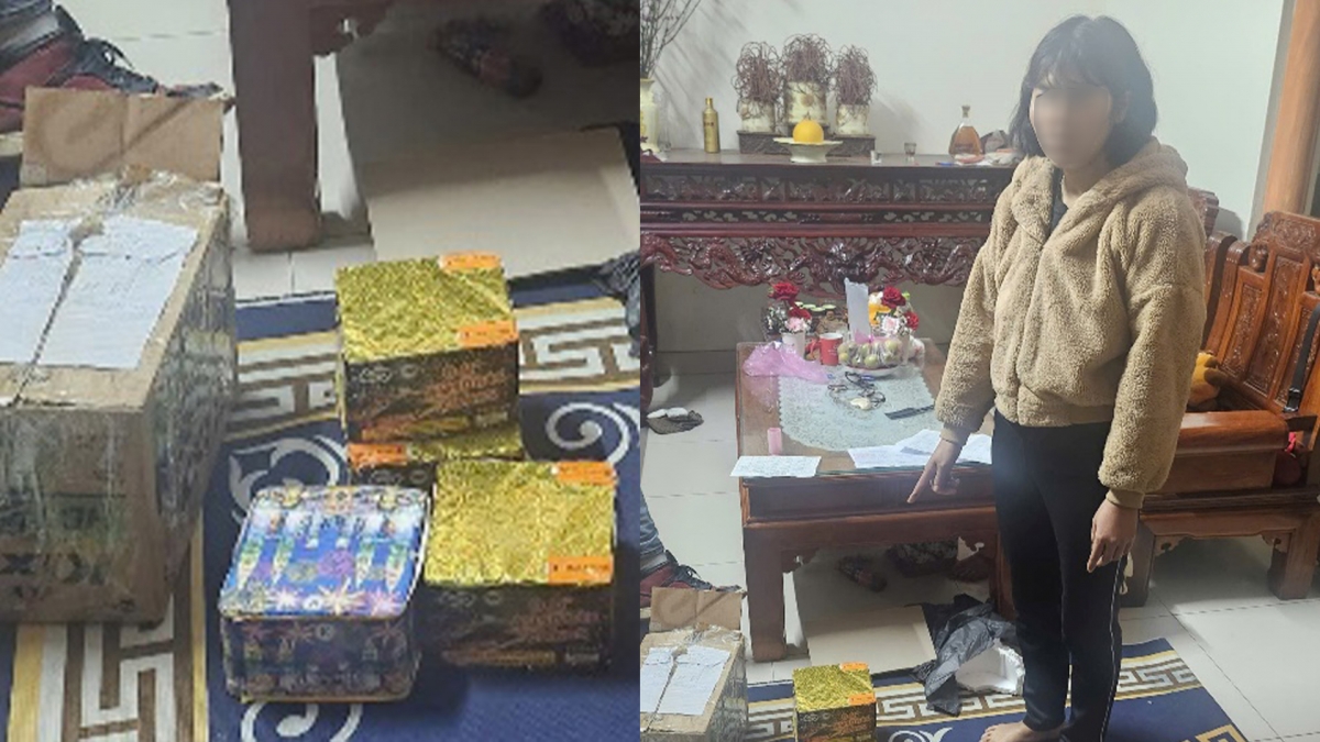 Đối tượng Cao Thị Hằng và tang vật