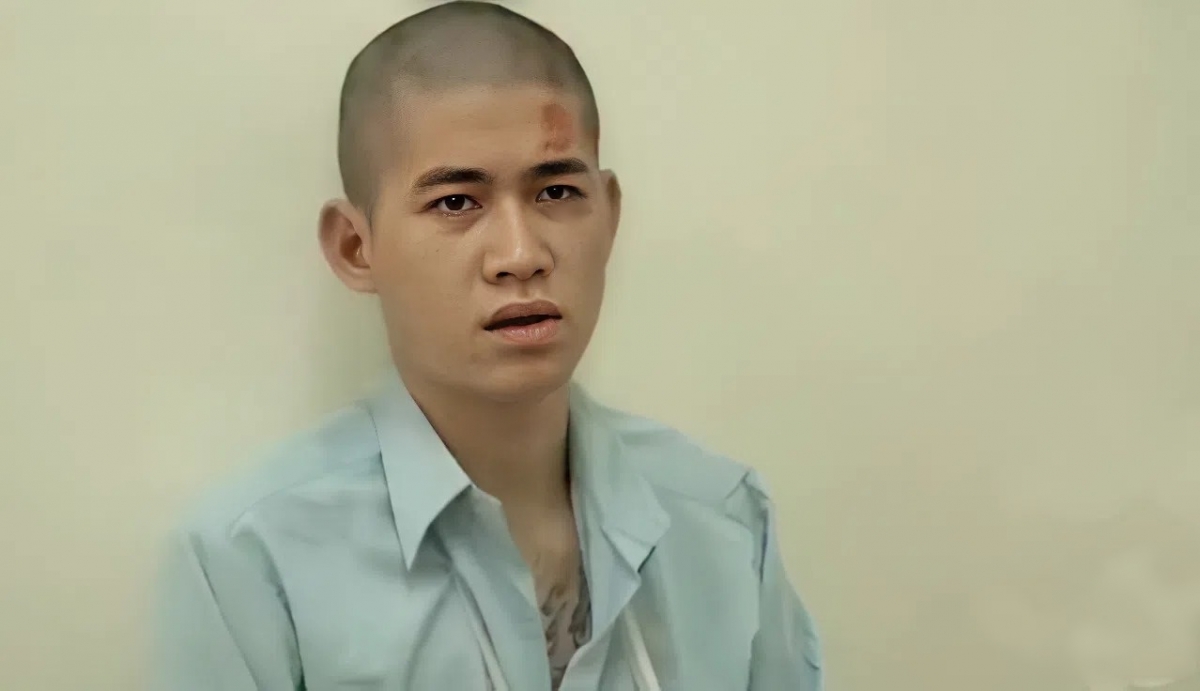 Hoàng Đức Thành sau khi bị bắt. (Ảnh: Thanh Lam)