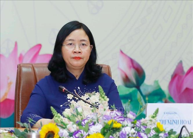 Đồng chí Bùi Thị Minh Hoài, Ủy viên Bộ Chính trị, Bí thư Trung ương Đảng, Bí thư Đảng ủy Mặt trận Tổ quốc (MTTQ), các đoàn thể Trung ương, Chủ tịch Ủy ban Trung ương MTTQ Việt Nam. Ảnh: TTXVN