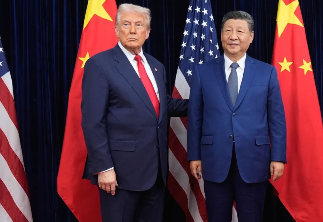 Tổng thống Mỹ Donald Trump và Chủ tịch Trung Quốc Tập Cận Bình trong một cuộc gặp. Ảnh: AP