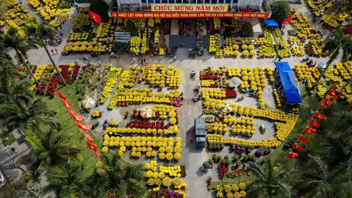 Chợ hoa Xuân ở Huế