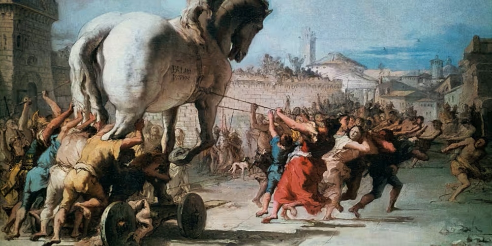 Con ngựa thành Troy - Biểu tượng văn học của lừa dối và bản ngã. Ảnh: Getty