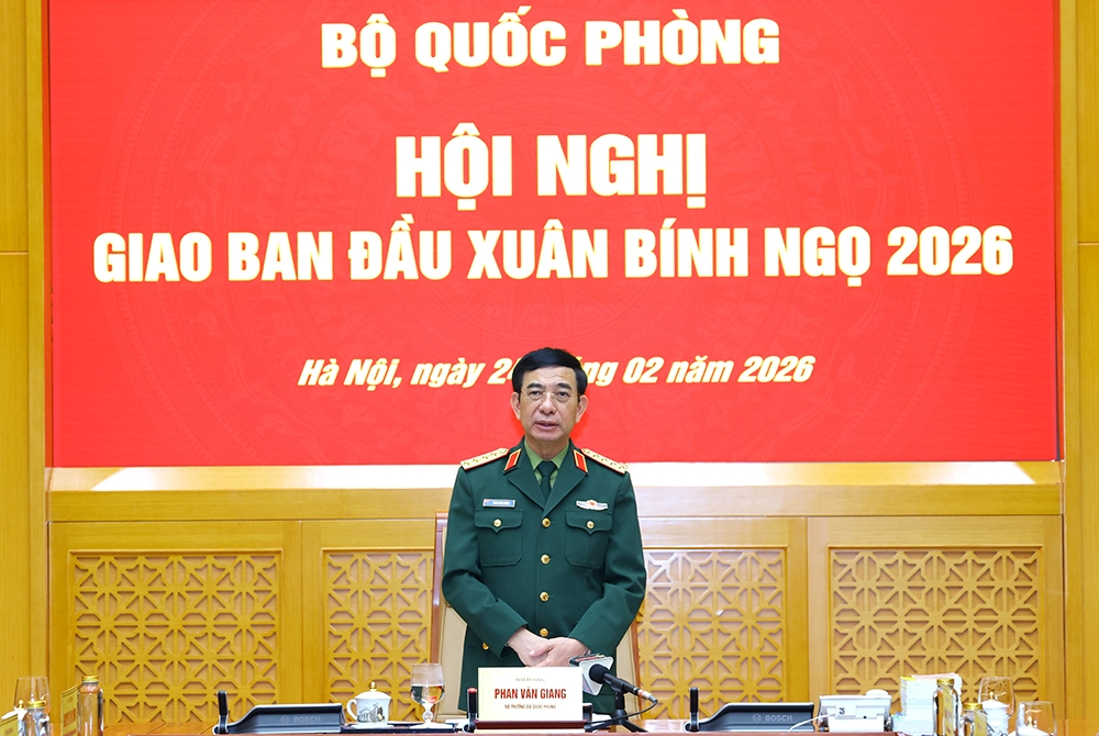 Đại tướng Phan Văn Giang phát biểu kết luận hội nghị