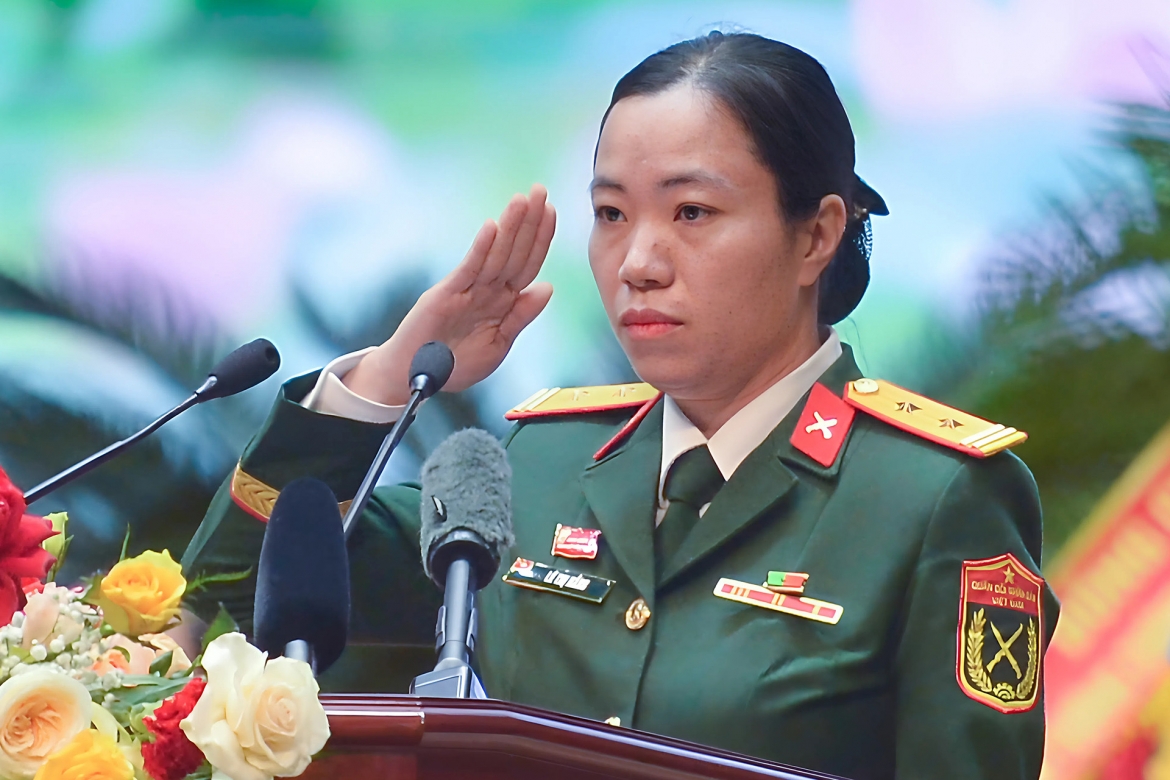 Trung tá Lê Thị Hằng. ảnh: Vietnamnet