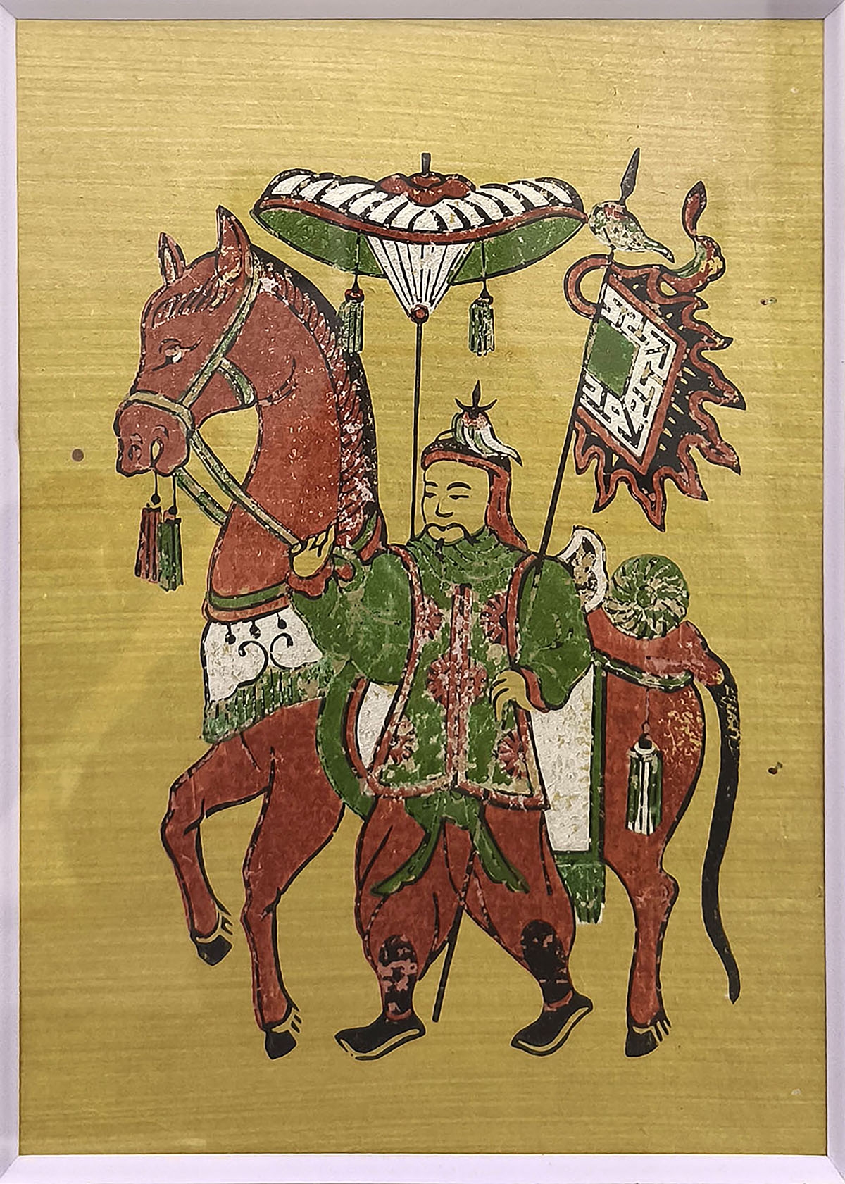 Ngựa có mặt trên tranh Đông Hồ phong phú nhất trong các dòng tranh dân gian Việt Nam. (Ảnh: Tranh "Giám mã")