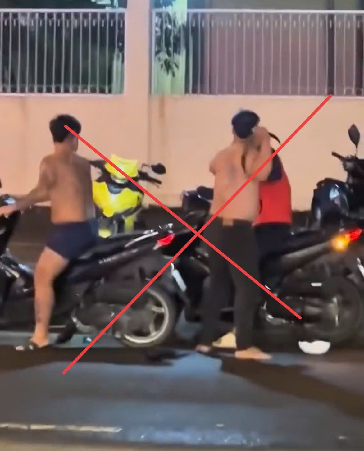 Hình ảnh các đối tượng gây rối trật tự công cộng. Ảnh MXH