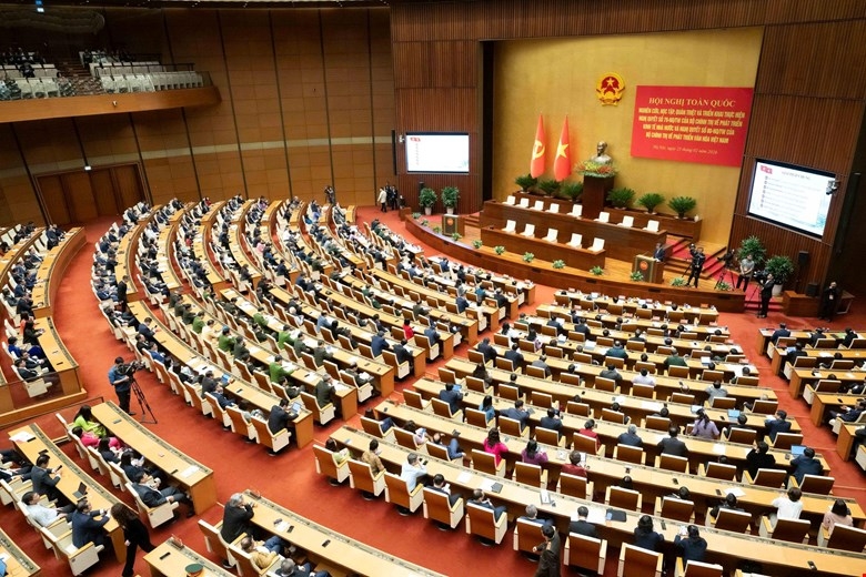 Hội nghị toàn quốc nghiên cứu, học tập, quán triệt và triển khai thực hiện Nghị quyết số 79 - NQ/TW về phát triển kinh tế Nhà nước và Nghị quyết số 80 - NQ/TW về phát triển văn hóa Việt Nam của Bộ Chính trị.