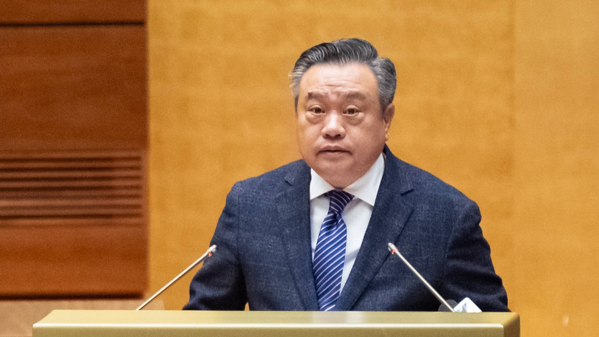 Chủ nhiệm Ủy ban Kiểm tra Trung ương Trần Sỹ Thanh phát biểu tại Hội nghị. (Ảnh: Quốc hội)