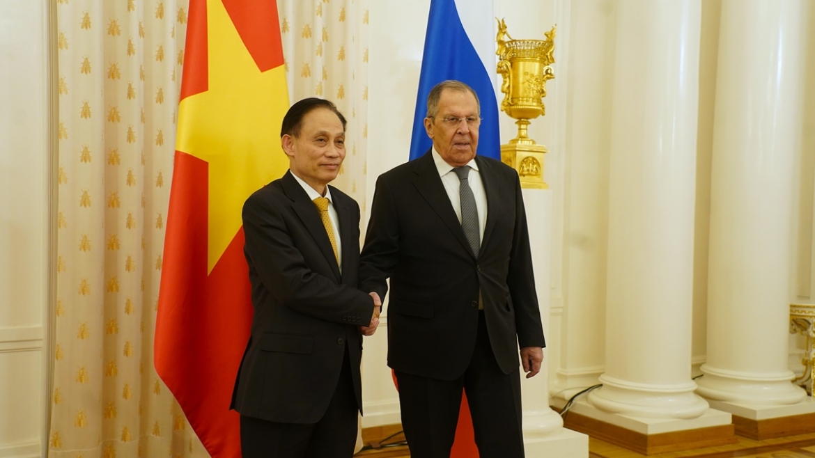 Bộ trưởng Ngoại giao Lê Hoài Trung và Bộ trưởng Ngoại giao Nga S. Lavrov 