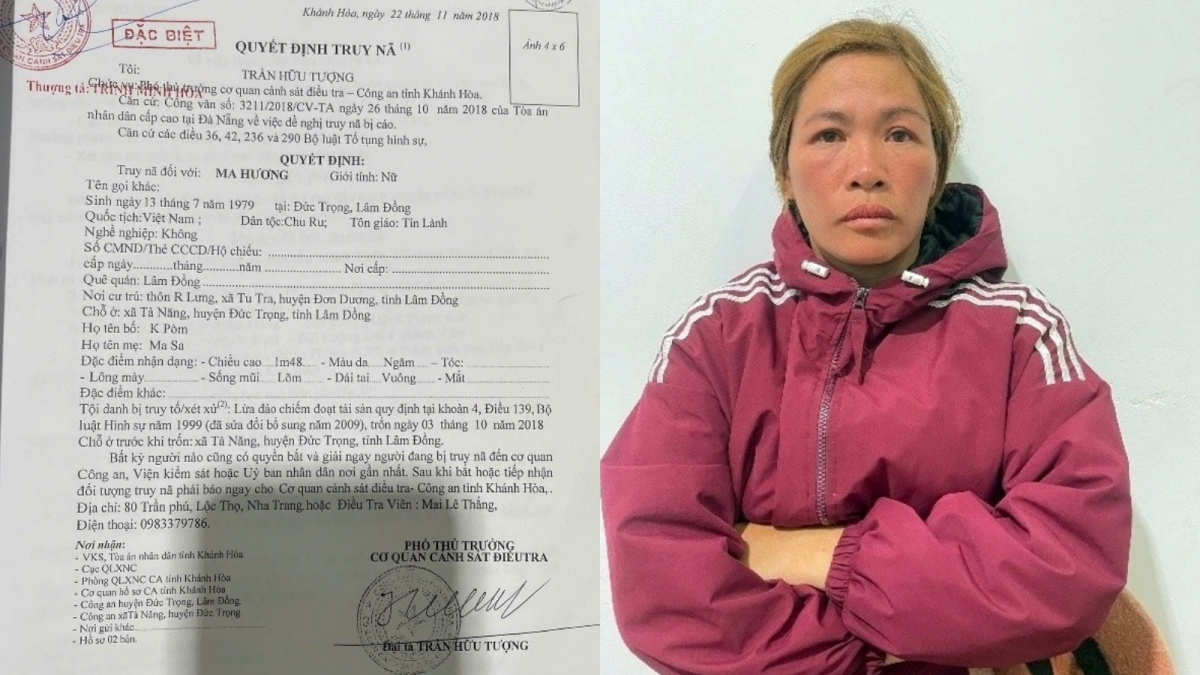 Qua công tác rà soát, nắm tình hình địa bàn, Công an xã Tà Hine, tỉnh Lâm Đồng phát hiện đối tượng Ma Hương có biểu hiện nghi vấn sinh sống trên địa bàn. Qua xác minh, đây là đối tượng bị Công an tỉnh Khánh Hòa truy nã từ năm 2018 về tội “Lừa đảo chiếm đoạt tài sản”. Công an xã Tà Hine đã phối hợp với Phòng Cảnh sát hình sự Công an tỉnh Khánh Hòa bắt giữ đối tượng. (Ảnh: CACC)