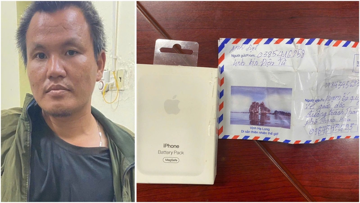 Đối tượng Phạm Bá Quyền và tang vật thu bị thu giữ