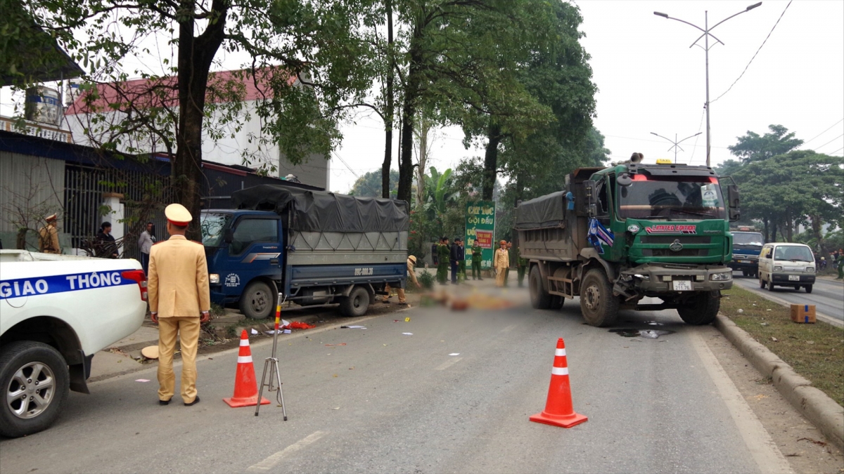 Hiện trường vụ tai nạn giao thông