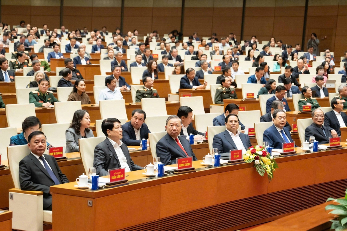 Lãnh đạo, nguyên lãnh đạo Đảng, Nhà nước dự hội nghị.