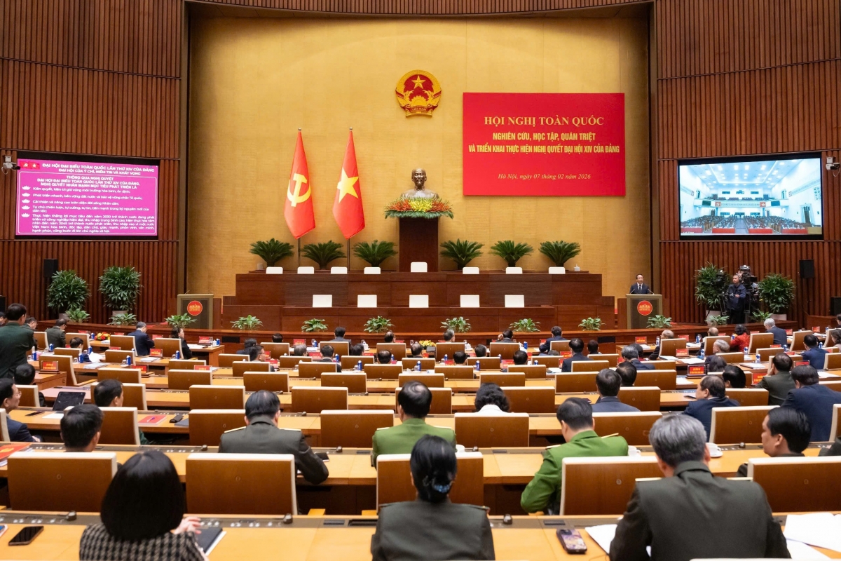 Ngày 7/2, Ban Bí thư Trung ương Đảng tổ chức Hội nghị toàn quốc nghiên cứu, học tập, quán triệt và triển khai thực hiện Nghị quyết Đại hội XIV của Đảng. Hội nghị được phát thanh, truyền hình trực tiếp để cán bộ, đảng viên và các tầng lớp nhân dân theo dõi.