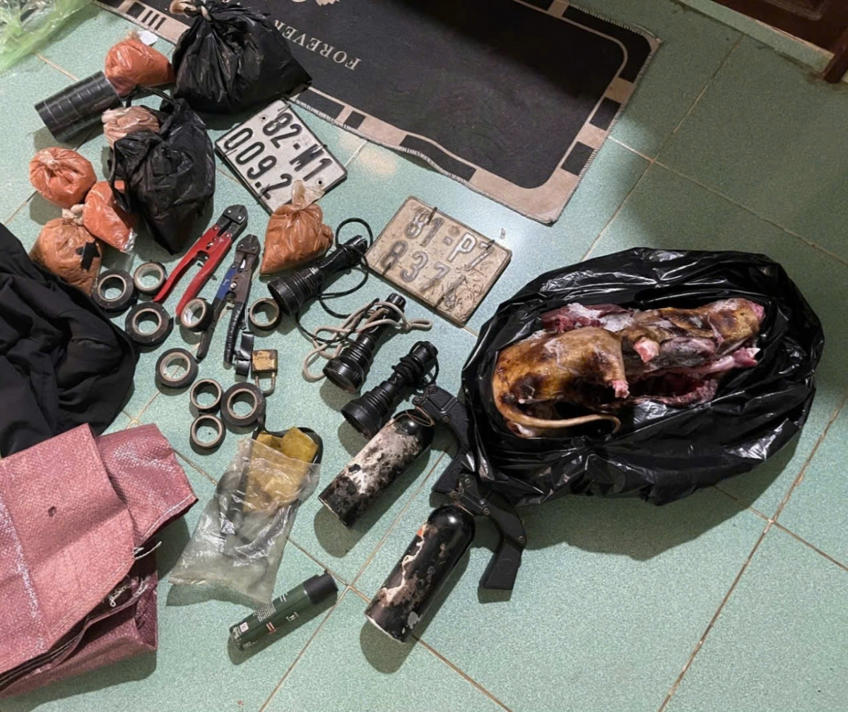 Công cụ trộm chó của nhóm đối tượng. Ảnh: Công an Gia Lai