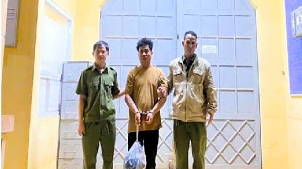 Phương đang bị công an tạm giữ (ảnh: CA)