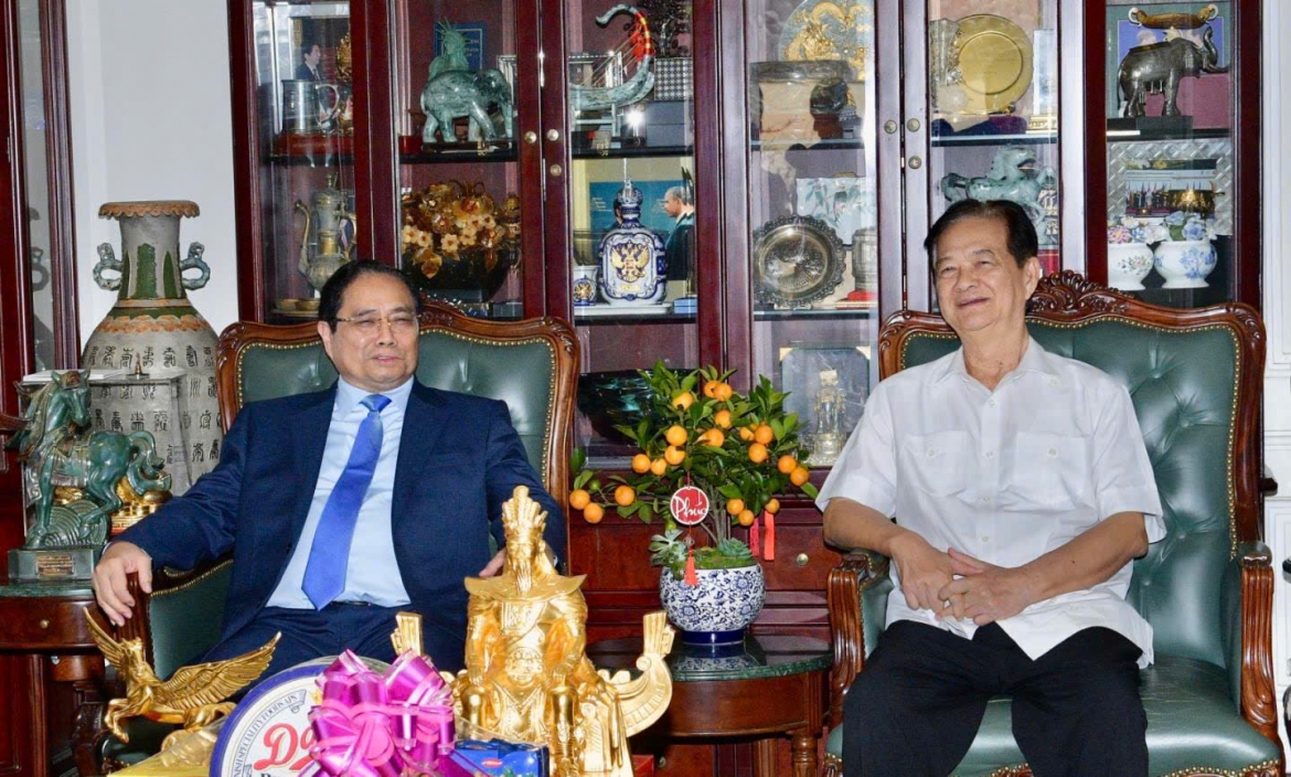 Thủ tướng Phạm Minh Chính thăm, chúc Tết nguyên Uỷ viên Bộ Chính trị, nguyên Thủ tướng Chính phủ Nguyễn Tấn Dũng