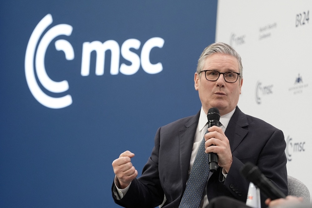 Thủ tướng Anh Keir Starmer phát biểu tại Hội nghị An ninh Munich, Đức. Ảnh: Reuters