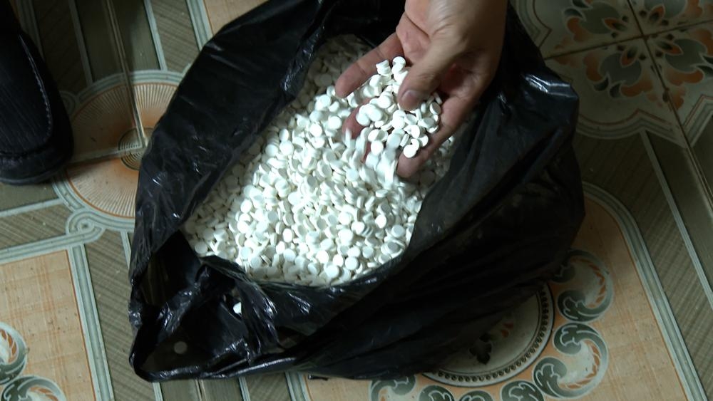 Các nguyên liệu được tập kết để sản xuất ra sản phẩm. (Ảnh: Công an Hà Tĩnh).