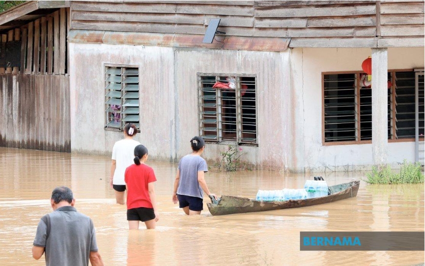 Tình trạng ngập lụt tại bang Sabah - Nguồn Bernama.