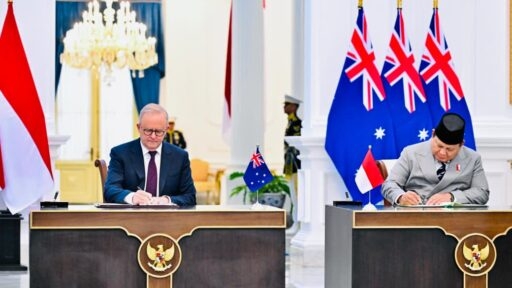 Tổng thống Indonesia Prabowo và Thủ tướng Australia Albanese ký Hiệp ước an ninh chung (Presidenri)
