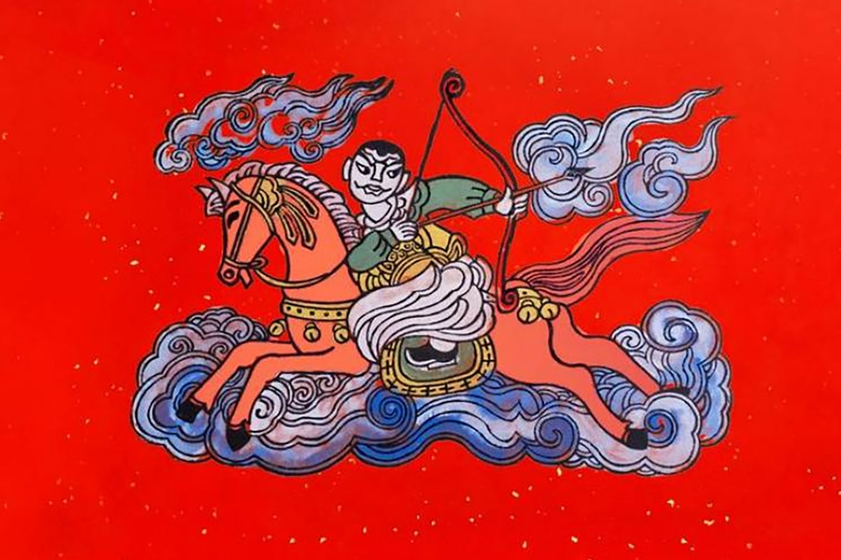 Ngựa trong tranh Kim Hoàng.