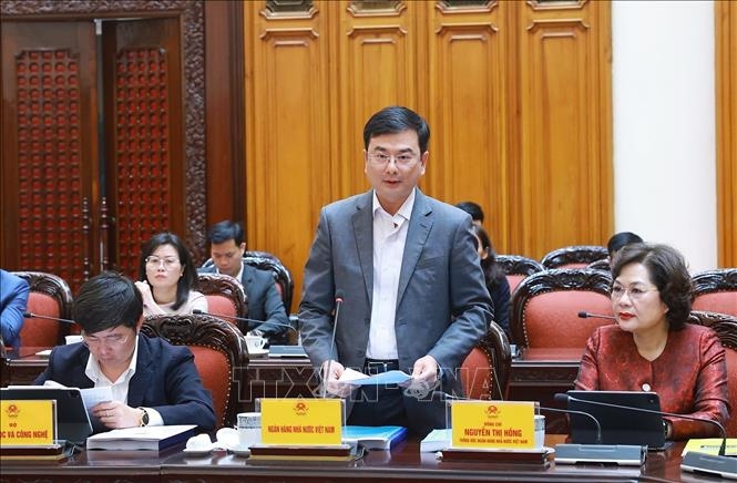 Phó Thống đốc Ngân hàng Nhà nước Việt Nam Phạm Thanh Hà phát biểu (Ảnh: Dương Giang/TTXVN)