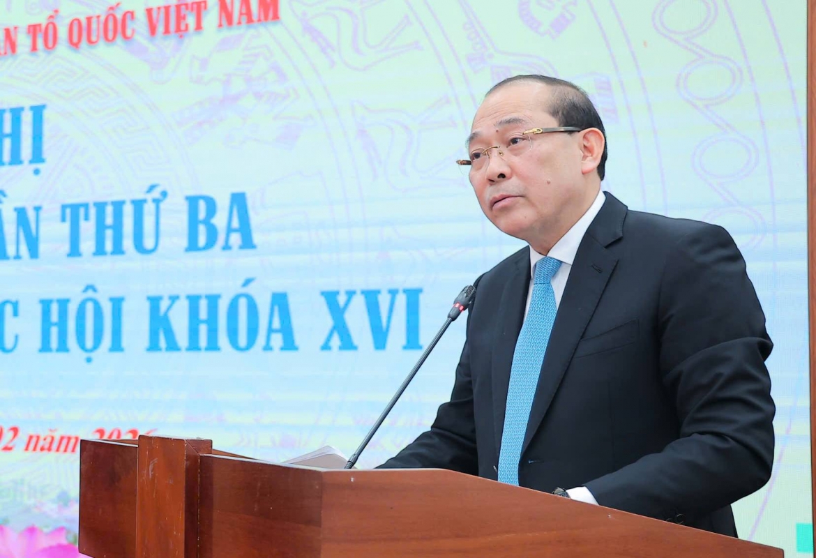 Phó Chủ tịch Ủy ban Trung ương MTTQ Việt Nam Hoàng Công Thủy. Ảnh: Hoài Nam