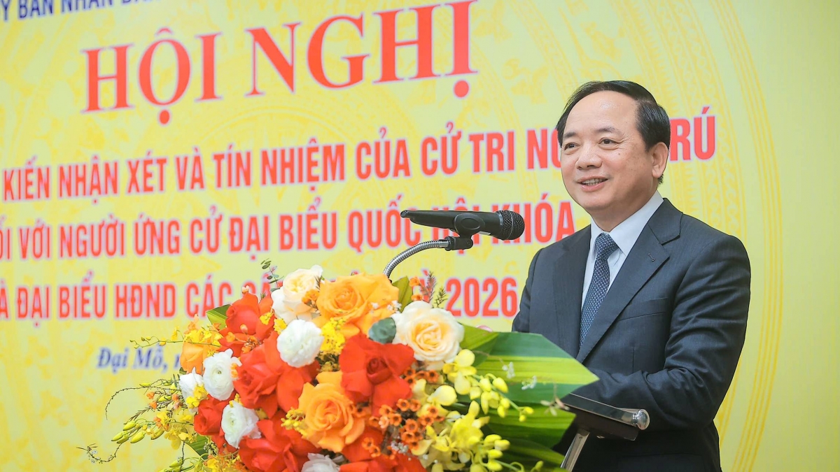 Trưởng Ban Tuyên giáo và Dân vận Trung ương Trịnh Văn Quyết phát biểu. Ảnh: Hoài Nam