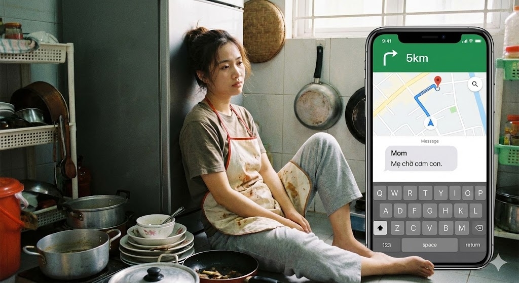 Cả Tết tôi chỉ quanh quẩn góc bếp, làm xong 2 mâm cỗ cúng là đã hết ngày (Ảnh minh họa, nguồn: AI)