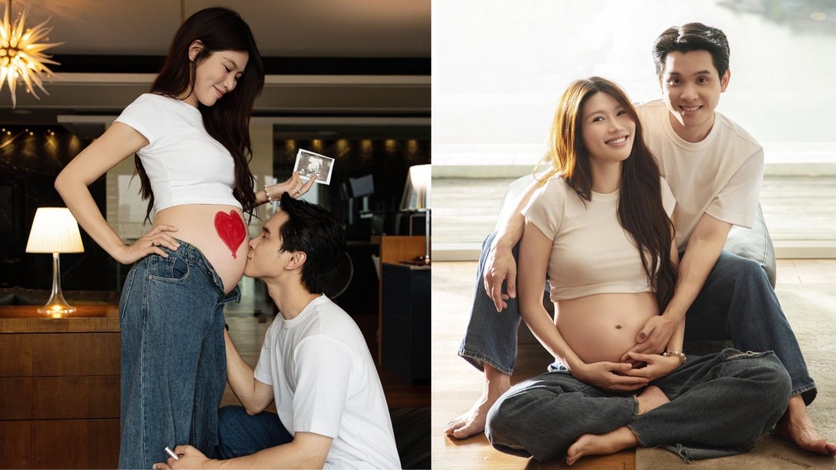 Á hậu Chế Nguyễn Quỳnh Châu khoe bụng bầu bên cạnh chồng doanh nhân vào dịp Valentine. Người đẹp bày tỏ: “Valentine năm nay đặc biệt hơn mọi năm. Vì không chỉ có anh và em, mà còn có một trái tim bé xíu đang lớn dần trong tình yêu của tụi mình. Cảm ơn anh – người đàn ông luôn đặt tay lên bụng em với ánh mắt hạnh phúc như vậy”.