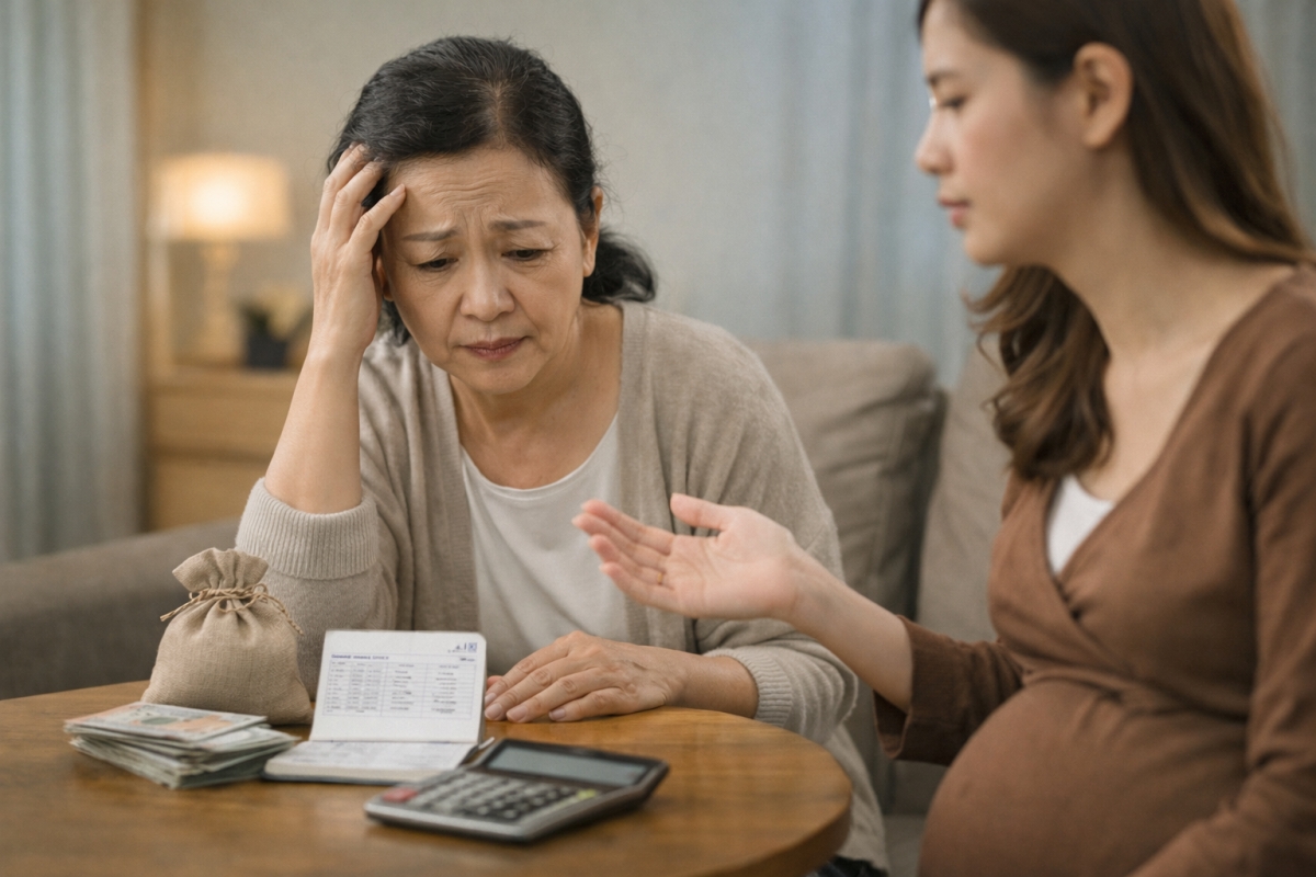 Nói là vay, nhưng nhiều khi cha mẹ cho con thì khó lòng đòi lại. (ảnh minh họa: AI)