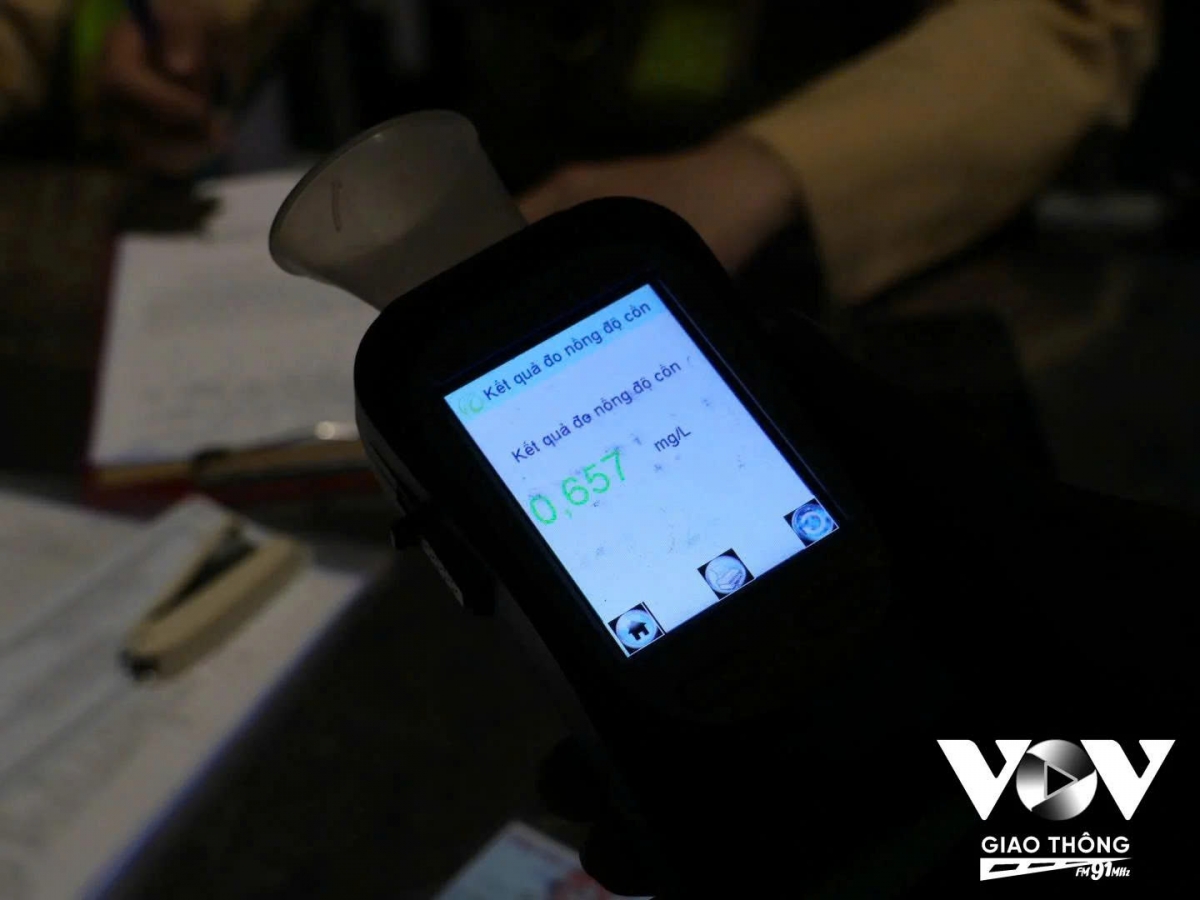 Có trường hợp vi phạm nồng độ cồn ở mức khá cao.