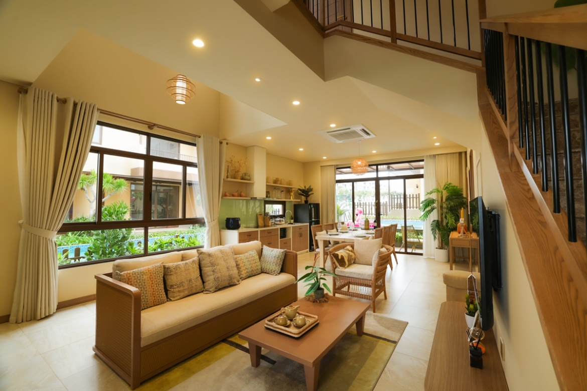 Không gian sống được thiết kế hài hòa giữa công năng và thẩm mỹ, tối ưu trải nghiệm sinh hoạt