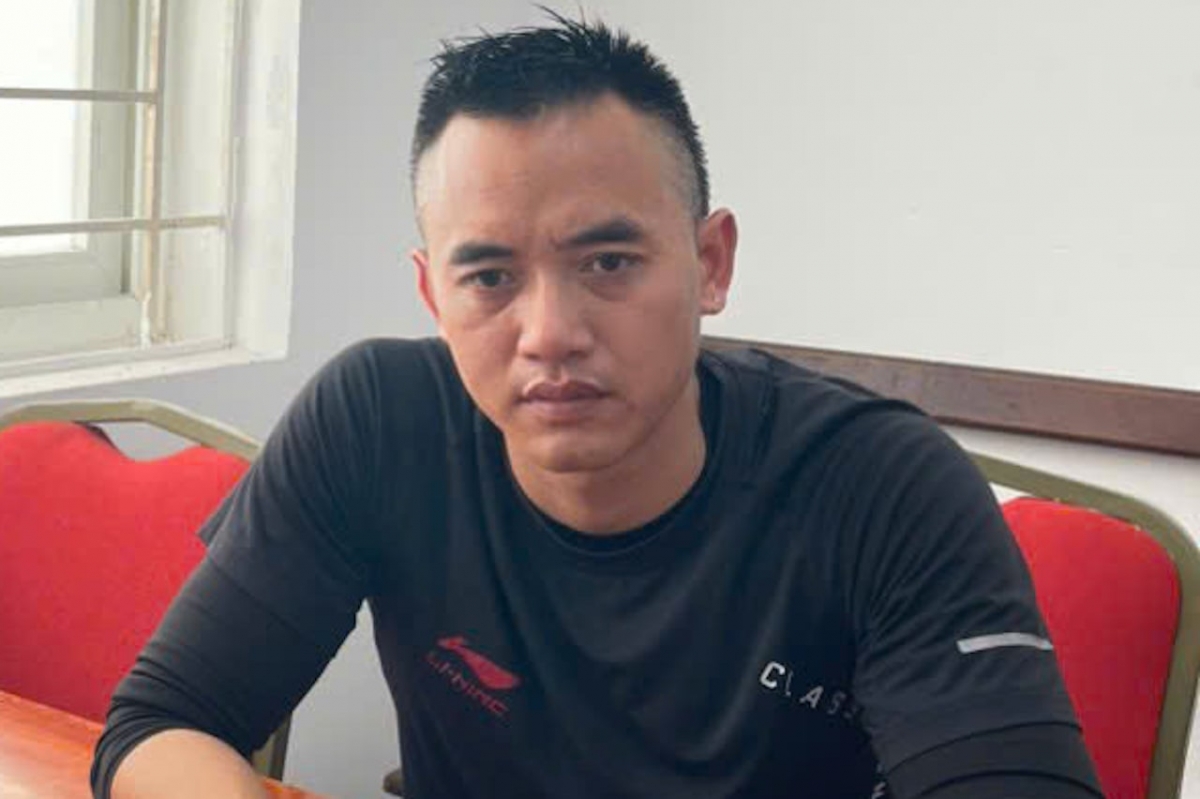 Trần Anh Phương tại cơ quan công an