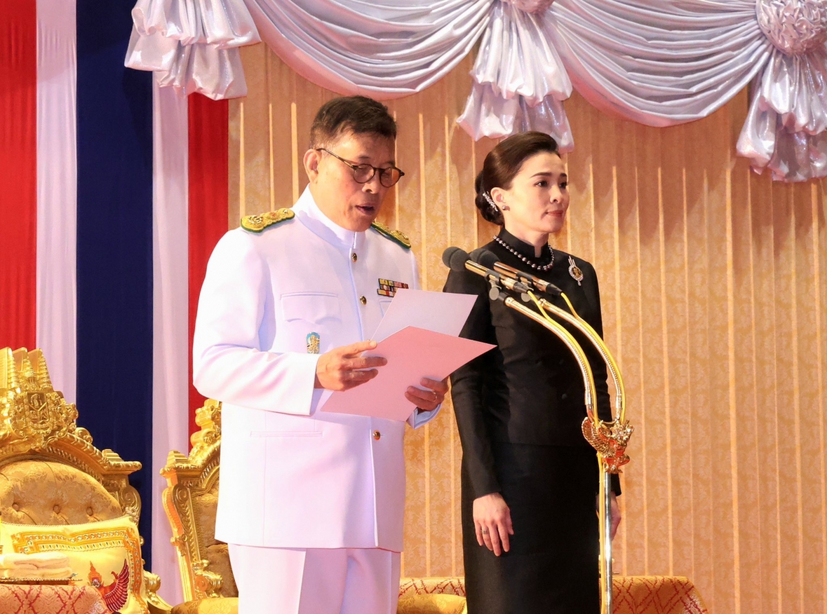 Nhà vua Thái Lan Maha Vajiralongkorn (Rama X) chính thức tuyên bố khai mạc kỳ họp Quốc hội mới sau cuộc tổng tuyển cử 8/2/2026. Ảnh: Hoàng gia Thái Lan