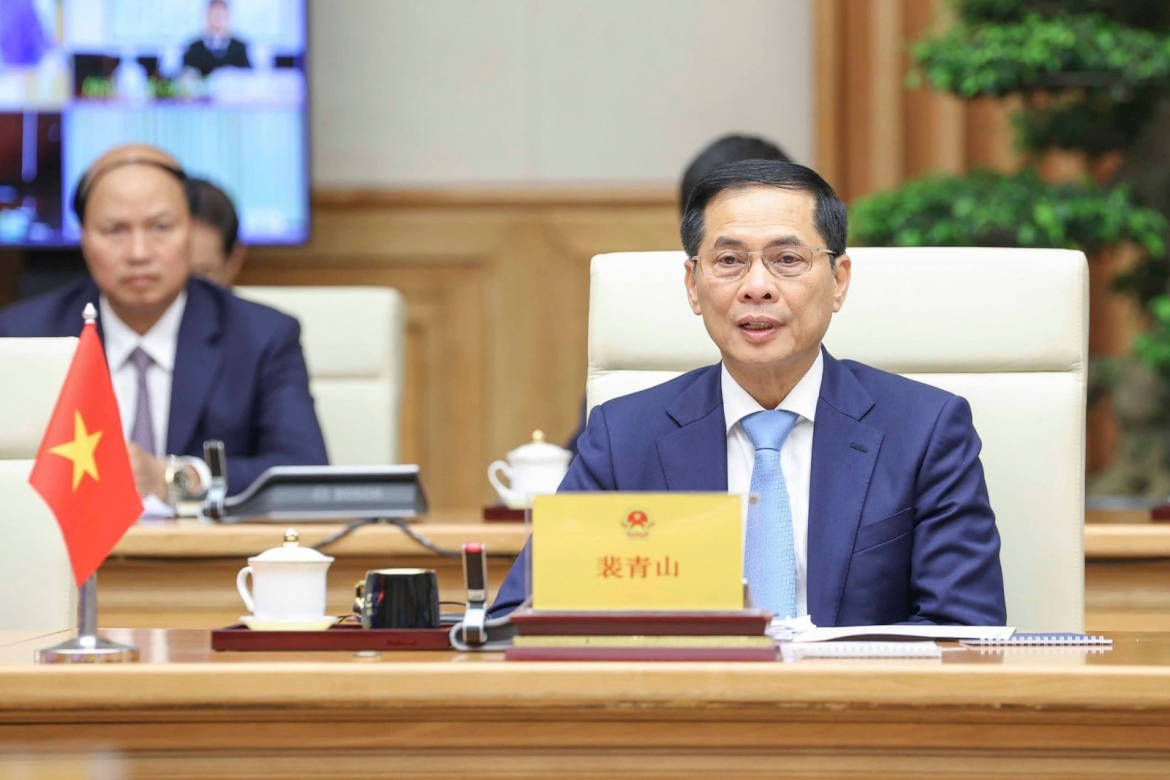 Phó Thủ tướng Chính phủ Bùi Thanh Sơn phát biểu tại phiên họp