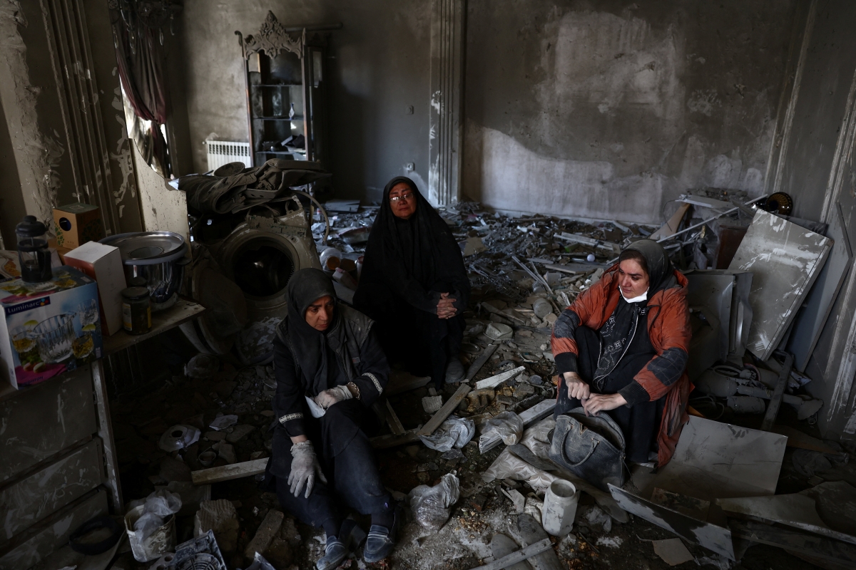 Hậu quả của một cuộc tấn công trong bối cảnh xung đột Mỹ - Israel với Iran, tại Tehran.